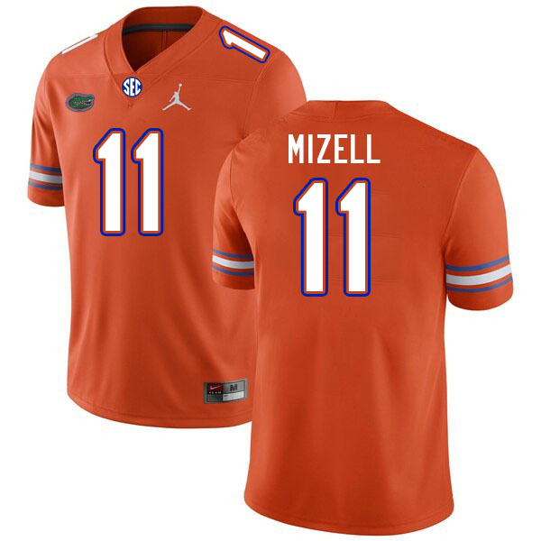 Men #11 Aidan Mizell Florida Gators College Football Jerseys Stitched-Orange